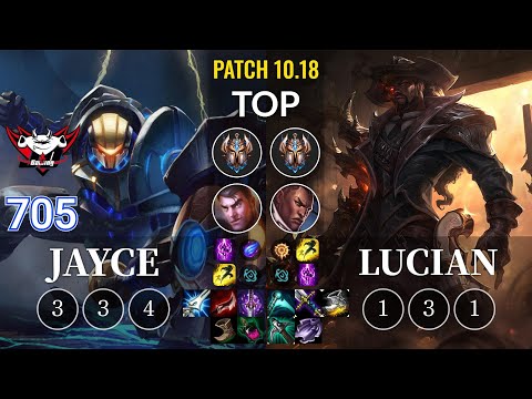 JDG 705 Jayce vs Lucian Top - KR Patch 10.18