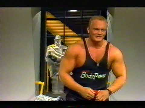 Jón Páll Sigmarsson og Hemmi Gunn. 1988.