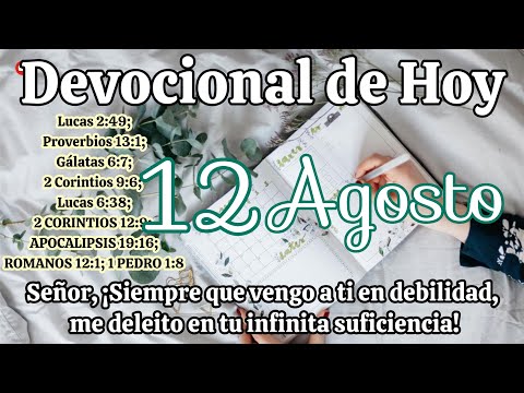 Devocional de hoy 12 Agosto |  Devocionales cristianos | Devocionales diarios | Devocional
