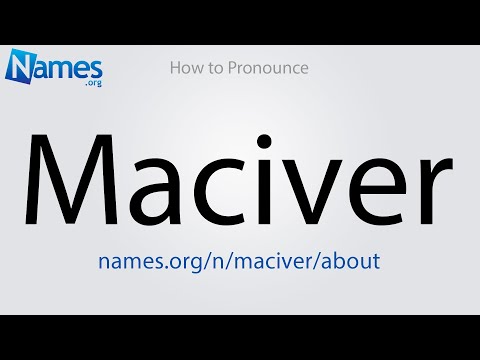 How to Pronounce Maciver