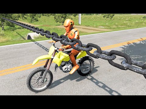 Cars vs Chain #7 - BeamNG DRIVE | SmashChan