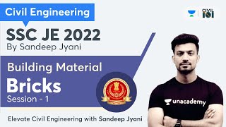 Building Materials | Bricks |  SSC JE 2022 | Civil Engineering | Sandeep Jyani