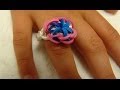 Как сделать колечко из резинок. Rainbow loom ring bracelet 