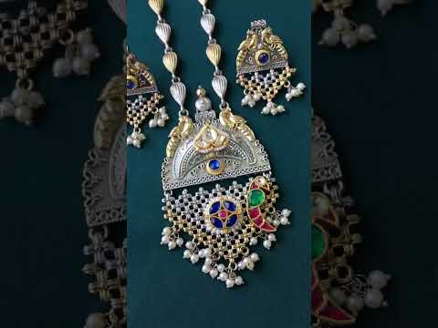 German Silver Dual Tone Earrings