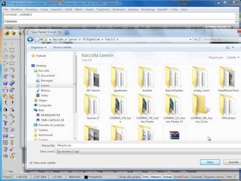 Corso V-Ray per Rhinoceros Livello avanzato: Funzionalità Save Material
