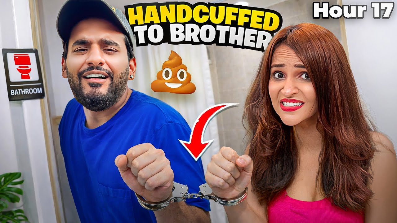 Handcuffed to my BROTHER for 24 Hours 😭