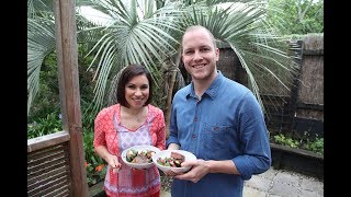 Youtube thumbnail for Zucchini Salad and Pomegranate Glazed Steak by Tim Read