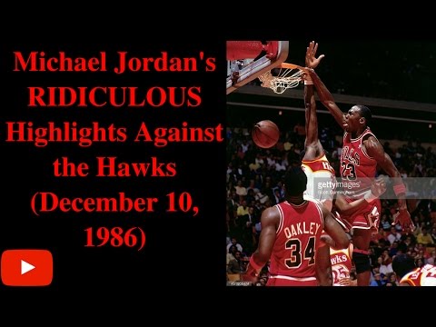 Michael Jordan's RIDICULOUS Highlights Against the Hawks (Dec 1986)