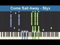 Come Sail Away - Styx - Synthesia Piano Tutorial