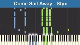 Come Sail Away - Styx - Synthesia Piano Tutorial
