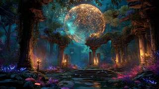 Celestial Forest Ruins | Magical Ambience for Deep Sleep | Healing Magical Music & Flute Music