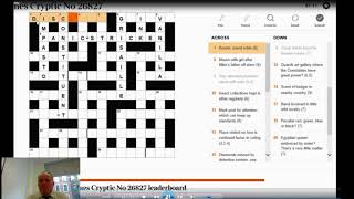 Solving the Times Crossword 11th Sept