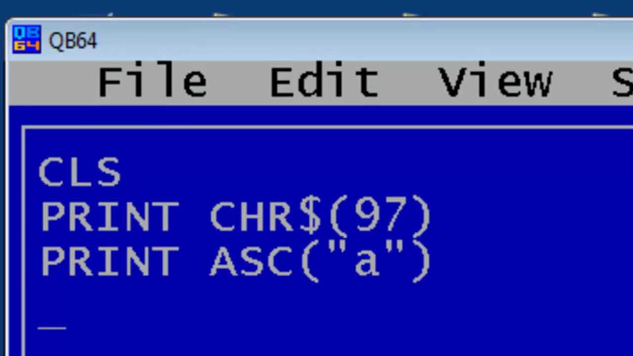 QBasic Tutorial 24 - ASCII Program - Separating Letters, Numbers, And Other Characters - QB64