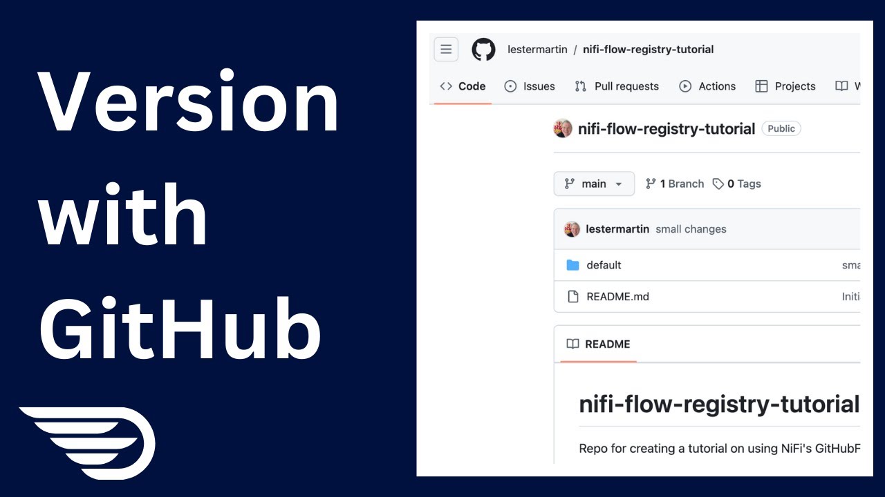 Versioning NiFi flows with GitHub | Datavolo DevCenter | Tutorial