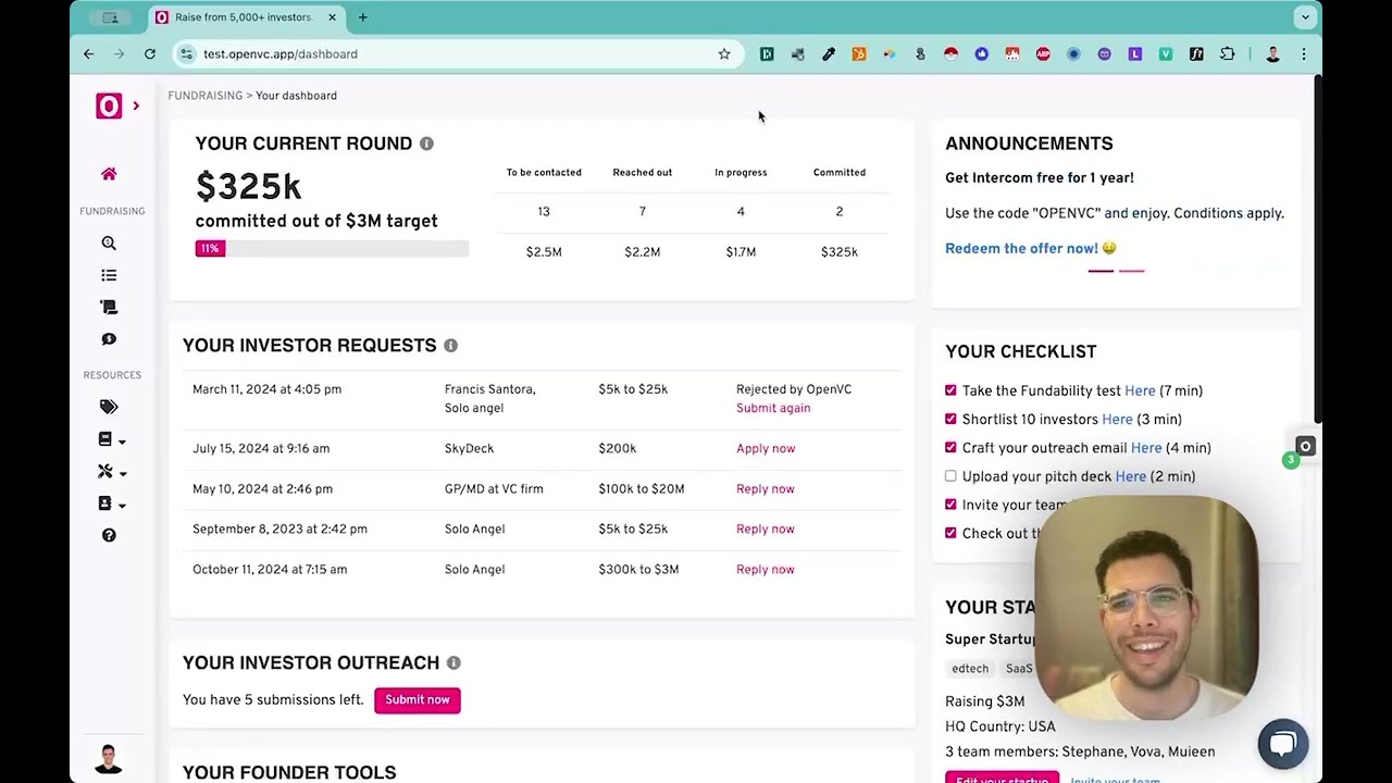OpenVC创业融资管理平台演示
