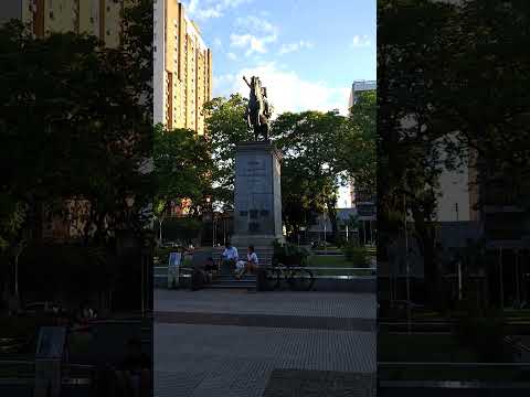 Plaza San Martín in Posadas. Misiones, Argentina.