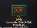 McDonald S Filet O Fish Paket Hemat 7 Up Bebas Gula Iklan 1978