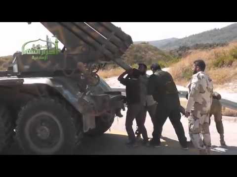 استهداف قوات النظام في جبهة جورين في ريف حماة براجمة صواريخ غراد من قبل أحرار الشام لواء المدفعية والصواريخ