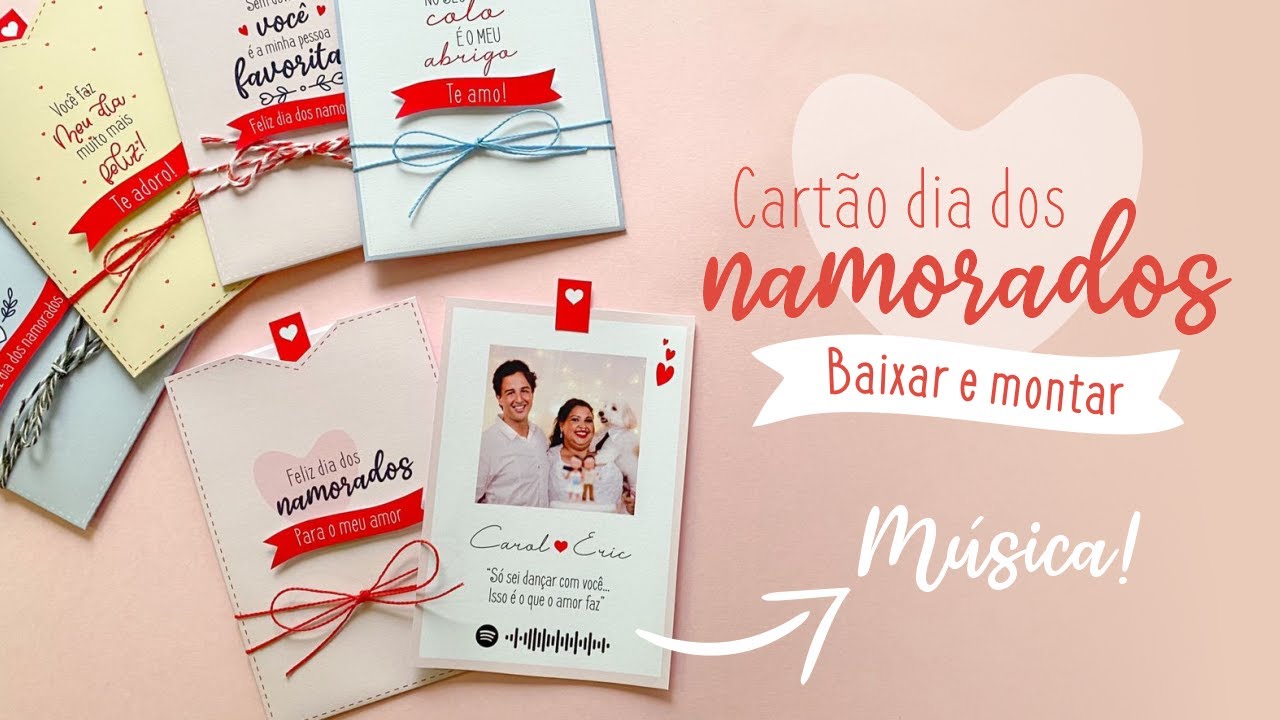 CARTÃO COM FOTO E MÚSICA DIA DOS NAMORADOS | COMO FAZER