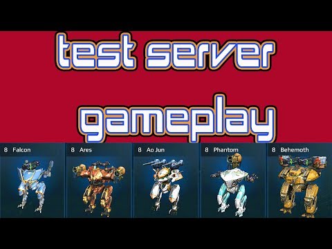 War Robots Falcon Ares Ao Jun Phantom Behemoth Test Server Gameplay