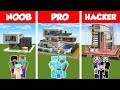 Minecraft NOOB Vs PRO Vs HACKER SAFEST FAMILY HOUSE BUILD CHALLENGE In Minecraft Animation