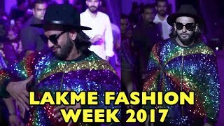 Ranveer Singh Walks The Ramp In This Colorful Avatar At Lakme Fashion Week 2017