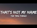 The Ting Tings - That's Not My Name (Lyrics)