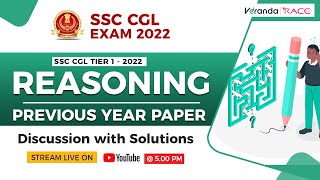 SSC CGL 2022 | Reasoning | Previous Year Paper | Discussion with Solutions | VERANDA RACE SSC