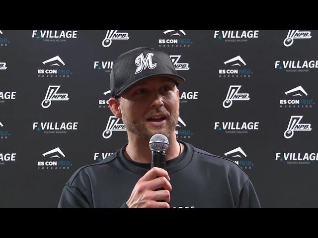 マリーンズ・ボス投手 ヒーローインタビュー 4月25日 北海道日本ハムファイターズ 対 千葉ロッテマリーンズ