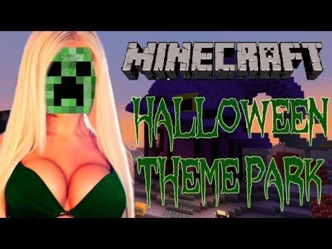 TheGeekBarbie - Minecraft Halloween Theme Park - including ghost train & boat ride (+ DOWNLOAD)