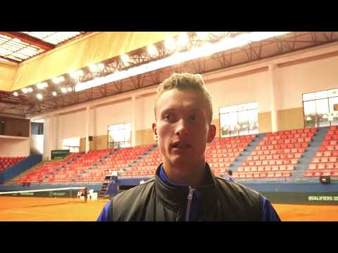 Jiří Lehečka po úterním tréninku v Maie | Davis Cup 2023