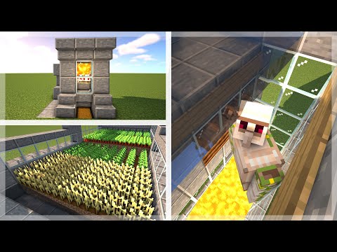 BlueNerd - Minecraft: 5 Farms You NEED To Make Survival Life EASY | Simple Survival Farms