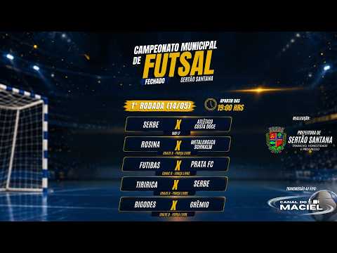  1º RODADA - CAMPEONATO MUNICIPAL DE FUTSAL FECHADO DE SERTÃO SANTANA 2026