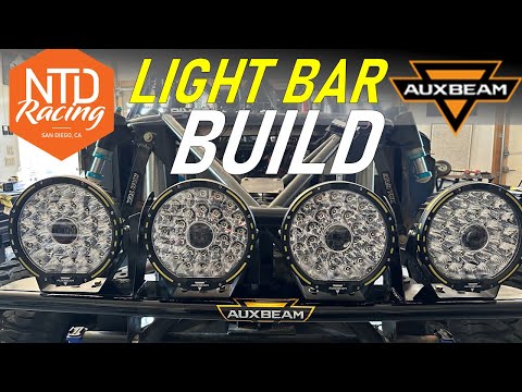 DIY off road light bar - Auxbeam flood lights on our race truck.