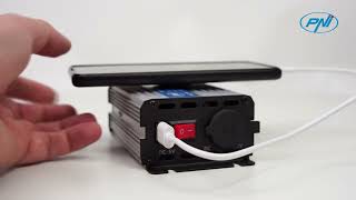 Menič napätia PNI CN15 180W, 24V-12V, 15A, USB 2.0