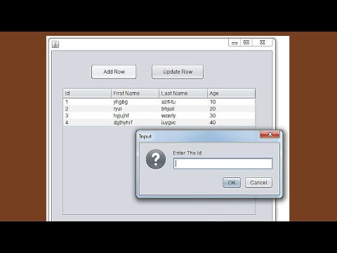 Java Tutorial How To Add And Update A Jtable Row Using Joptionpane In Java With Source Code