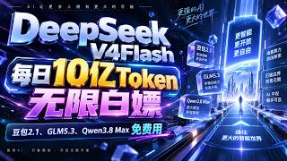 deepseek v4.1flash每日10亿Token无限白嫖，豆包2.1、GLM5.3、Qwen3.8max免费用