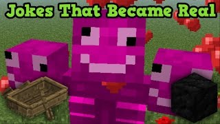 Minecraft JOKES That Became REAL Features?!
