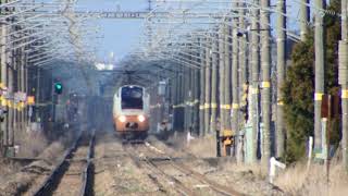 列車番号2010M　特急いなほ10号　羽越本線（加治駅）60P　19/03/24