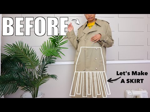 Trench Coat to Skirt Transformation! + 3 Ways To Style
