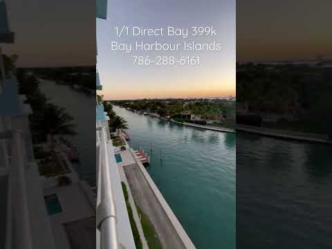 Bay Harbour Islands. 1/1 Water views from every room. Cash only deal. 399k 786-288-6161
