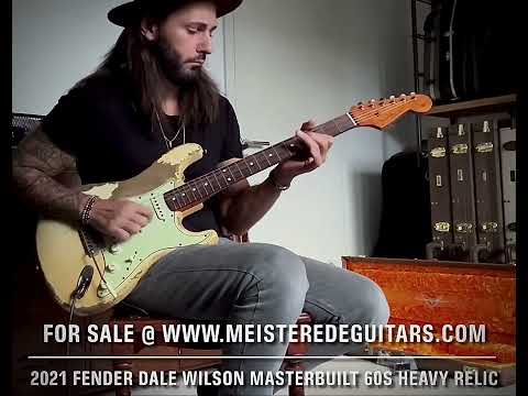 Fender Dale Wilson Masterbuilt 60s Heavy Relic 3,29kg, Modern C Neck, Handwound PU`s 2021 - Olympic White Aged Relic image 26
