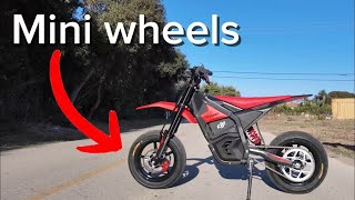 I made the smallest super moto from the cheep Alibaba dirt bike. 