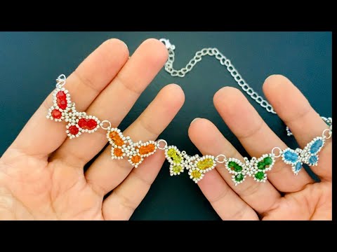 Christmas gift idea || DIY butterfly necklace || beaded butterfly
