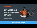 Sopladora con motor de 53cc a gasolina, tipo mochila, TRUPER