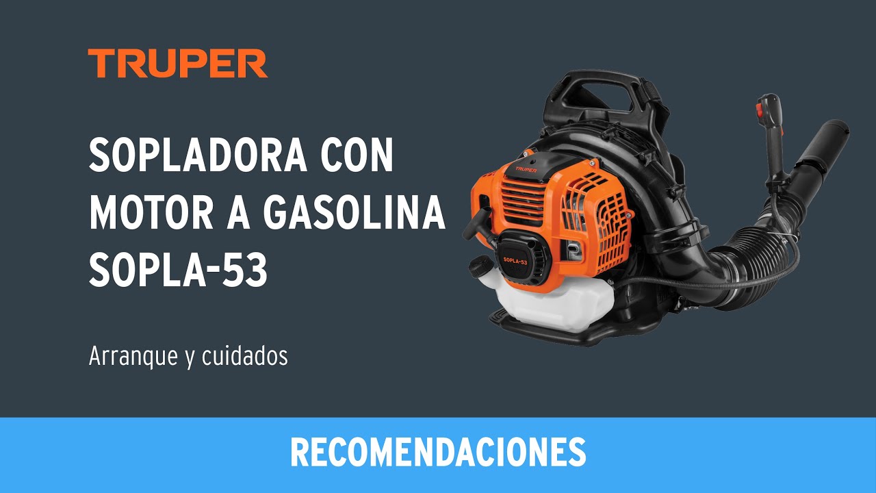Sopladora con motor de 53cc a gasolina, tipo mochila, TRUPER