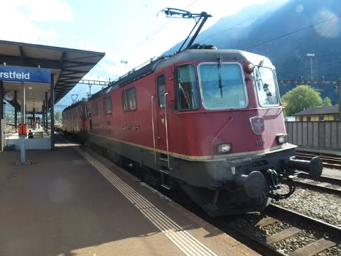 Gotthard Railway - Empty Intermodal Freight Train at Erstfeld
