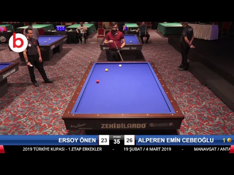 ERSOY ÖNEN & ALPEREN EMİN CEBEOĞLU Bilardo Maçı - 2019 TÜRKİYE KUPASI 1. ETAP ERKEKLER-5.ÖN ELEME