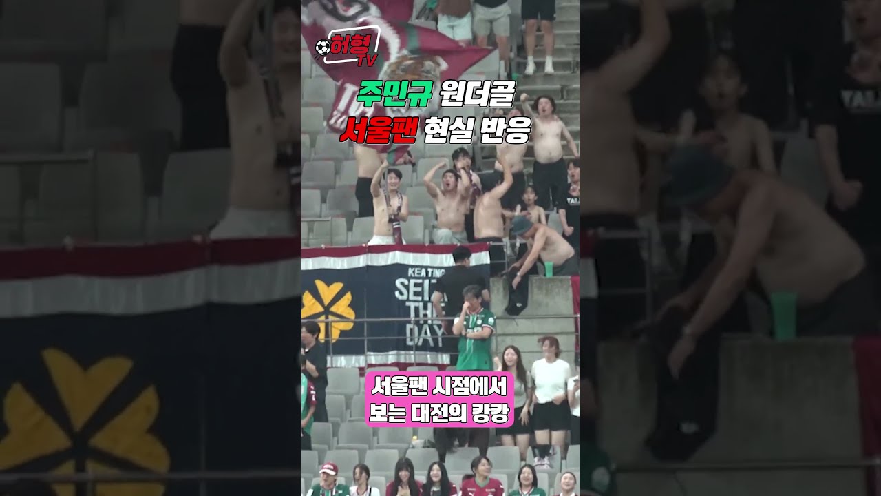 주민규 오버헤드킥 골 서울팬 현실 반응  #k리그 #축구 #fc서울 #대전하나시티즌