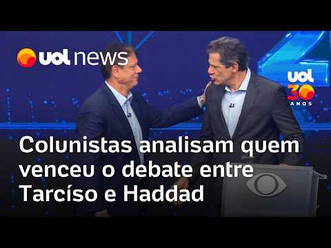 Tarcísio x Haddad: quem venceu o debate da Band? Josias de Souza, Bilenky e Carla Araújo analisam